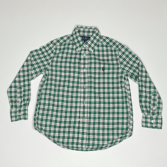 Ralph Lauren Other - Ralph Lauren Dress Shirt, Green Plaid, Boys 4T